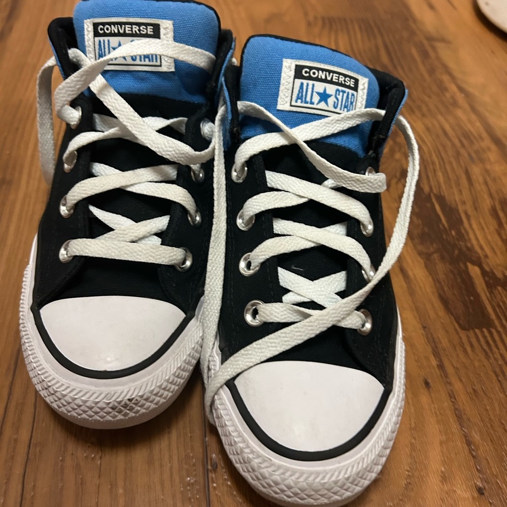 Converse Kids' Black and Blue Sneakers